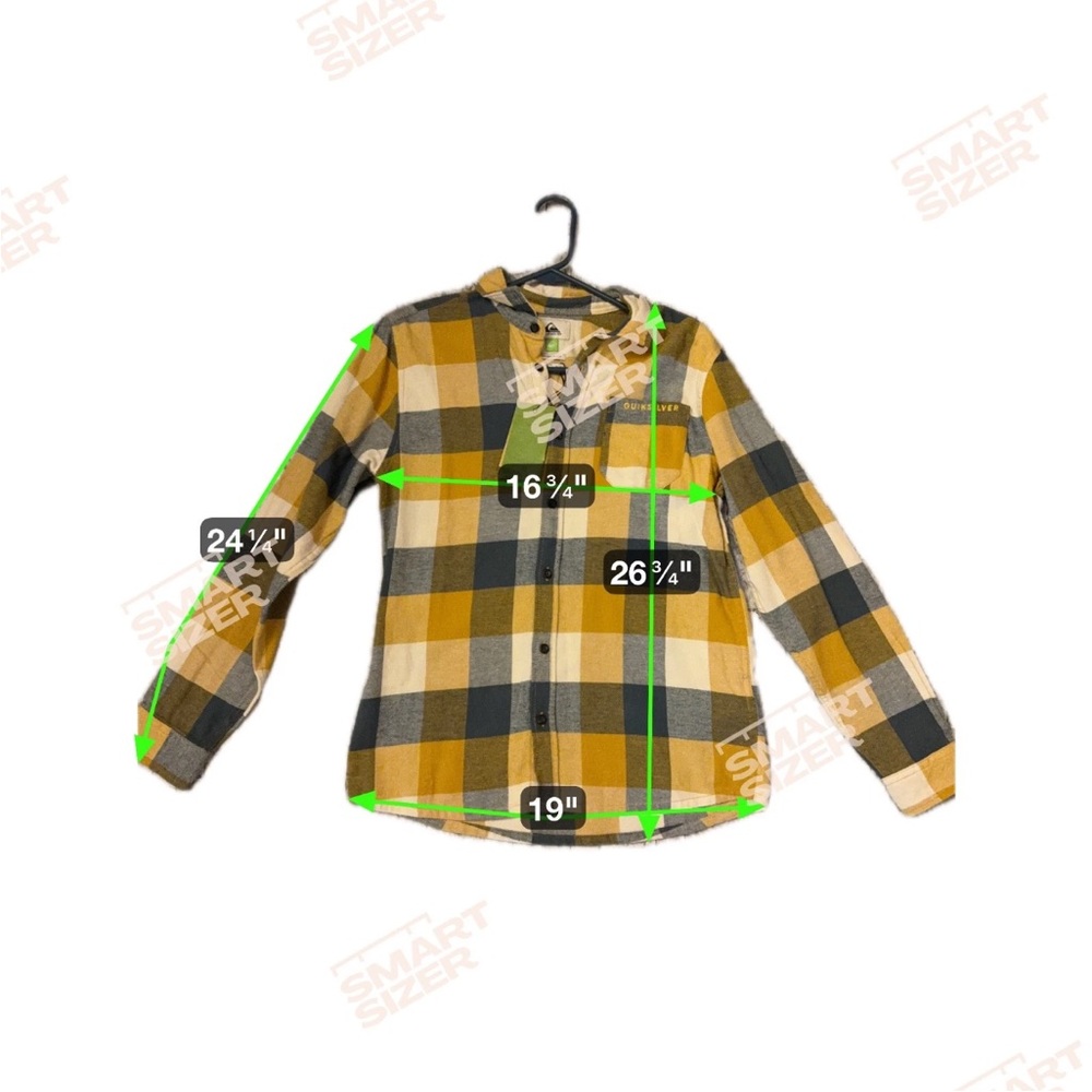 Quiksilver Motherfly Boy Flannel Shirt Boys Large Long Sleeve Plaid Button-Up - Picture 8 of 8